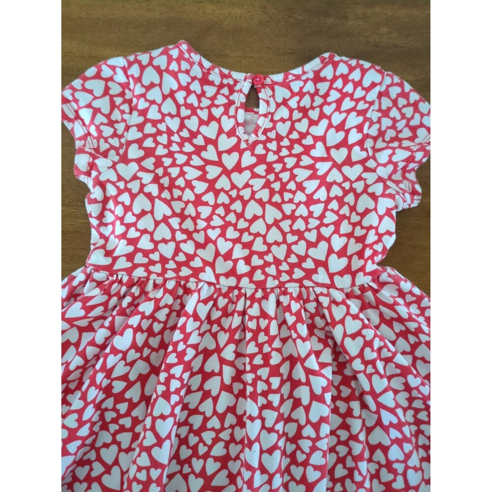 Mini Boden Girl's' Frilly Twirly Dress in Hearts print Red/Pink size 3/4 EUC - Picture 6 of 6